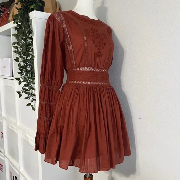 Free‎ People Victorian Waisted Mini Dress - Picture 4 of 12